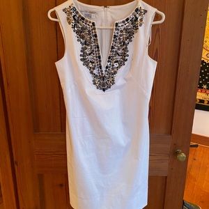 Maggy London White Beaded Dress